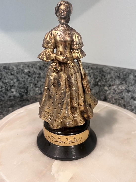 Avon Other - Vintage Avon 1992 District Award #1 Total Sales 1991-1992 Metal Figurine Trophy